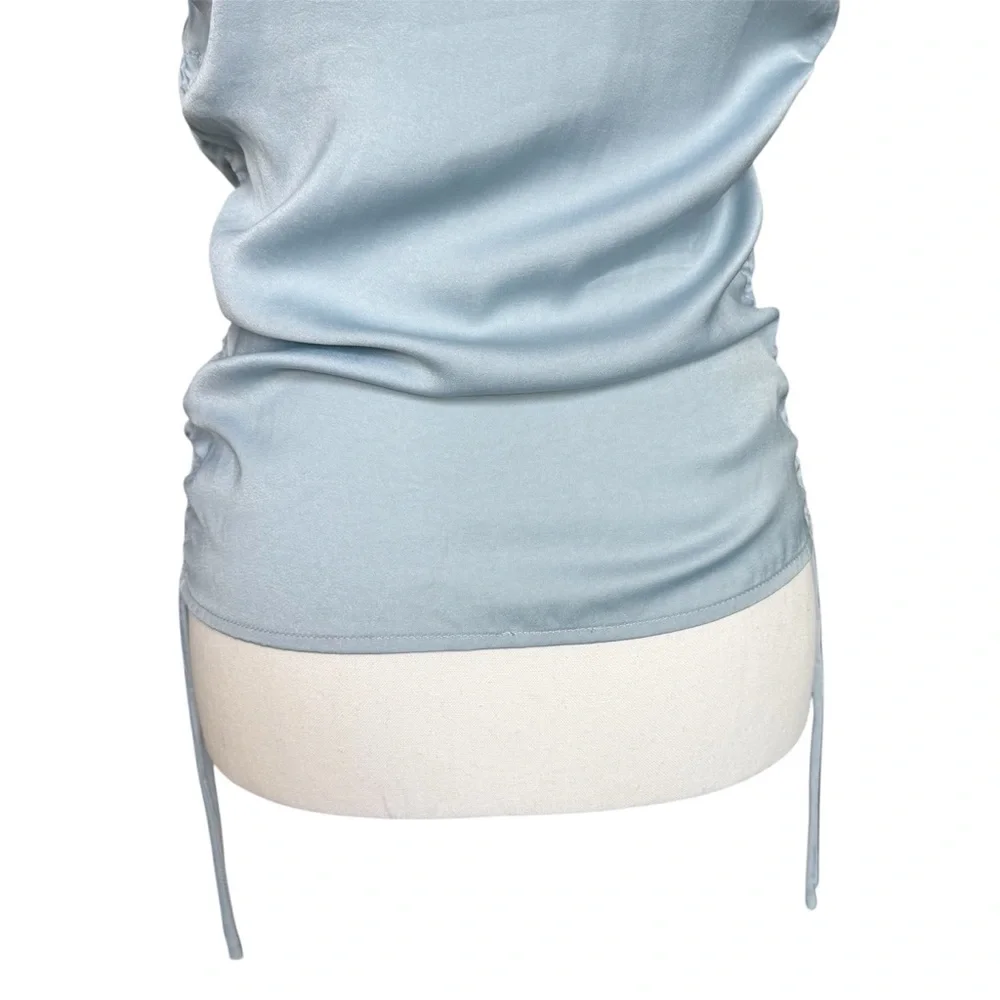 Fashion Nova Light Blue Sleeveless Button-Up Top - Picture 7 of 12